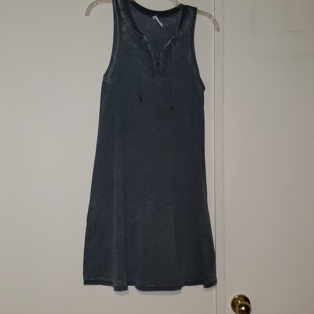 Lace front acid wash jersey dress 💥